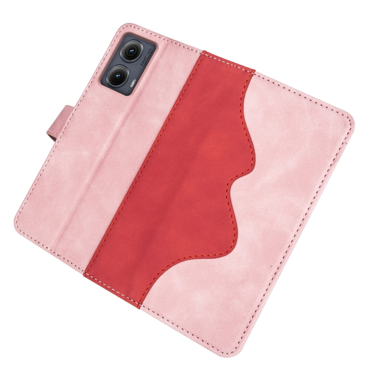 For Motolora Edge 5G 2024 Stitching Horizontal Flip Leather Phone Case(Red) by buy2fix