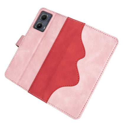For Motolora Edge 5G 2024 Stitching Horizontal Flip Leather Phone Case(Red) by buy2fix