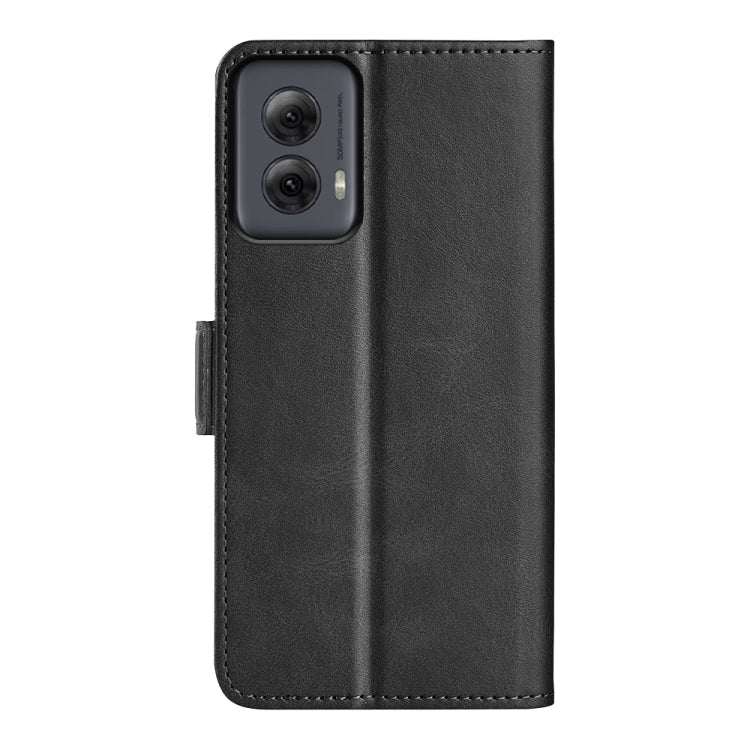 For Motorola Moto G Power 5G 2024 Dual-side Magnetic Buckle Horizontal Flip Leather Phone Case(Black) by buy2fix