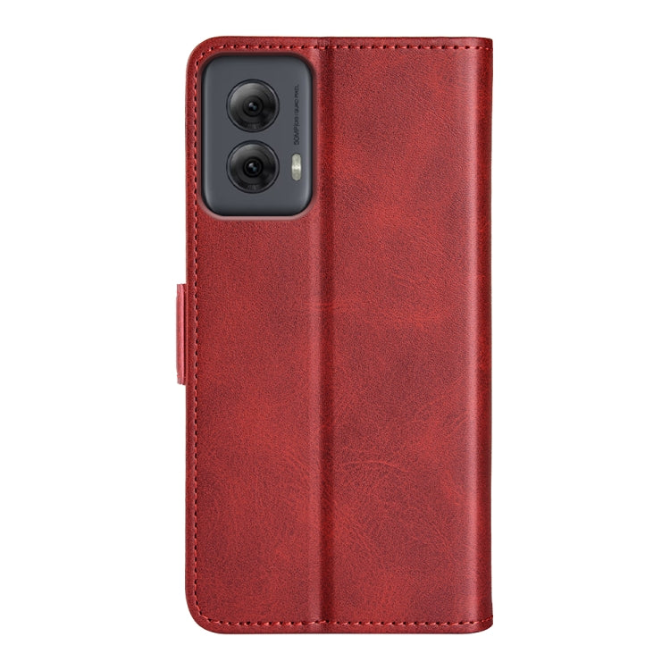 For Motorola Moto G Power 5G 2024 Dual-side Magnetic Buckle Horizontal Flip Leather Phone Case(Red) by buy2fix
