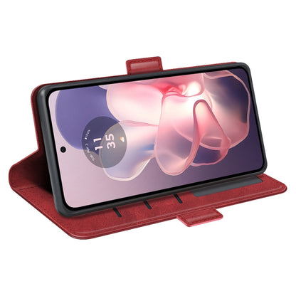 For Motorola Moto G Power 5G 2024 Dual-side Magnetic Buckle Horizontal Flip Leather Phone Case(Red) by buy2fix