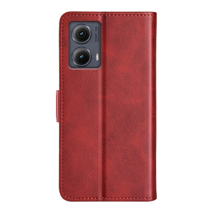 For Motorola Edge 5G 2024 Dual-side Magnetic Buckle Horizontal Flip Leather Phone Case(Red) by buy2fix