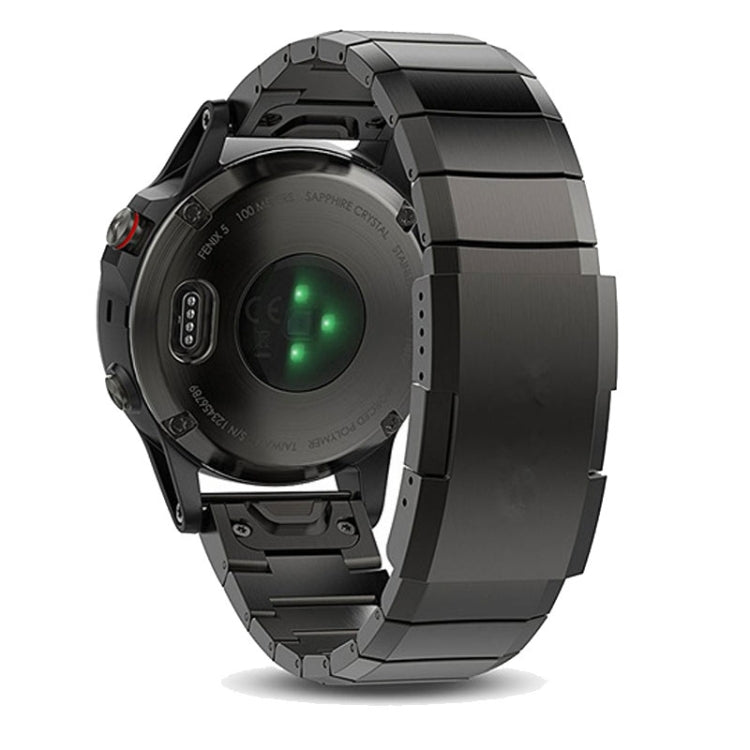 For Garmin Fenix 8 AMOLED 51mm Titanium Alloy Quick Release 26mm Watch Band(Black) - Watch Bands by buy2fix | Online Shopping UK | buy2fix