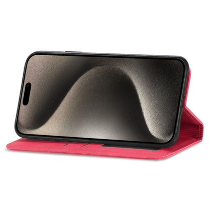 For iPhone 16 Pro Max Retro Skin Feel Magnetic Flip Leather Phone Case(Red) by buy2fix