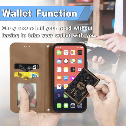For iPhone 16 Pro Retro Skin Feel Magnetic Flip Leather Phone Case(Brown) by buy2fix
