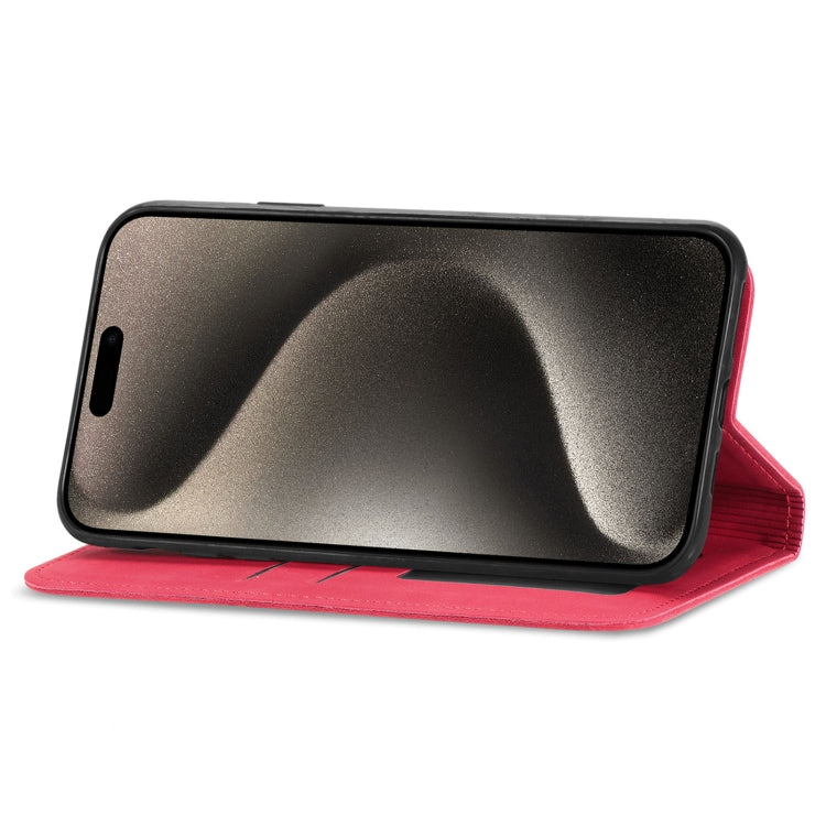For iPhone 16 Pro Retro Skin Feel Magnetic Flip Leather Phone Case(Red) by buy2fix
