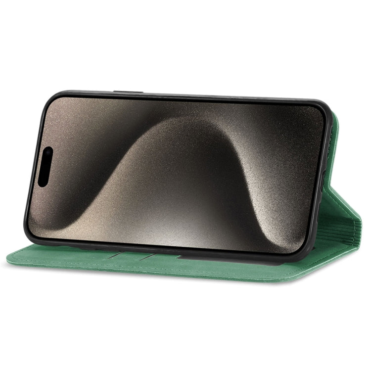 For iPhone 16 Pro Retro Skin Feel Magnetic Flip Leather Phone Case(Green) by buy2fix
