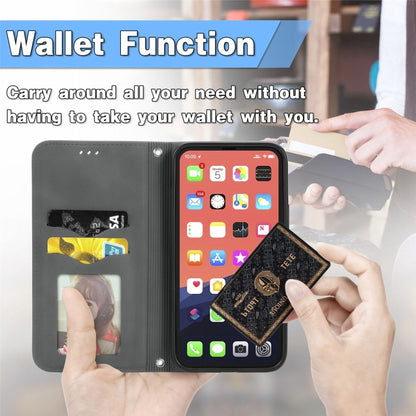 For iPhone 16 Pro Retro Skin Feel Magnetic Flip Leather Phone Case(Gray) by buy2fix