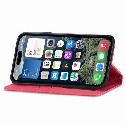 For iPhone 16e Retro Skin Feel Magnetic Flip Leather Phone Case(Red) - iPhone 16e Cases by buy2fix | Online Shopping UK | buy2fix