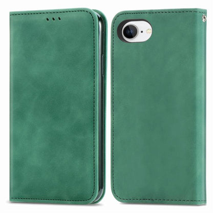 For iPhone 16e Retro Skin Feel Magnetic Flip Leather Phone Case(Green) - iPhone 16e Cases by buy2fix | Online Shopping UK | buy2fix