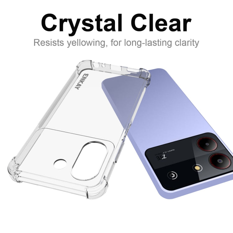 For ZTE Blade A54 4G ENKAY Hat-Prince Transparent TPU Shockproof Phone Case - ZTE Cases by ENKAY | Online Shopping UK | buy2fix