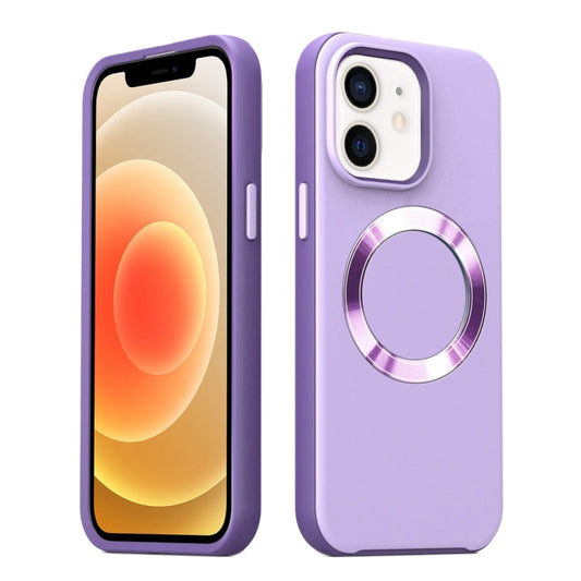 For iPhone 12 CD Pattern Magsafe PC Phone Case(Purple) by buy2fix