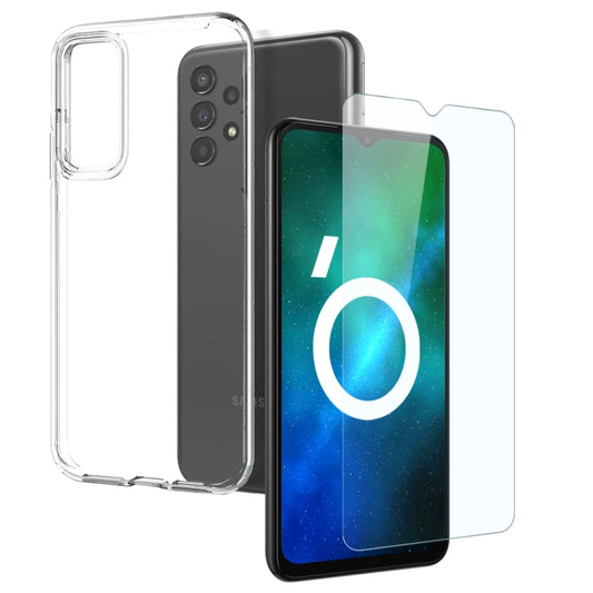 For Samsung Galaxy A13 4G NORTHJO Transparent TPU Phone Case with Tempered Glass Film(Transparent) - Galaxy Phone Cases by NORTHJO | Online Shopping UK | buy2fix