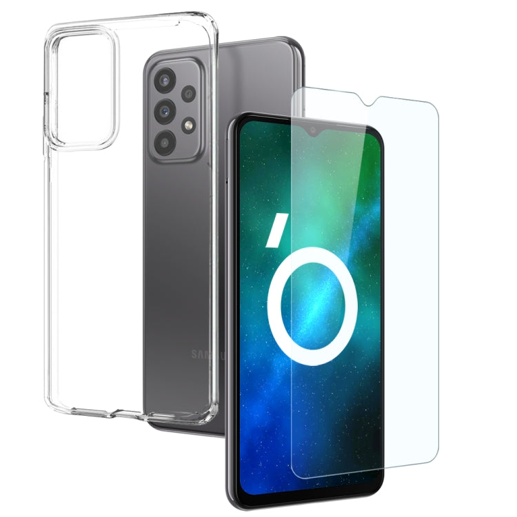 For Samsung Galaxy A23 4G / 5G NORTHJO Transparent TPU Phone Case with Tempered Glass Film(Transparent) - Galaxy Phone Cases by NORTHJO | Online Shopping UK | buy2fix
