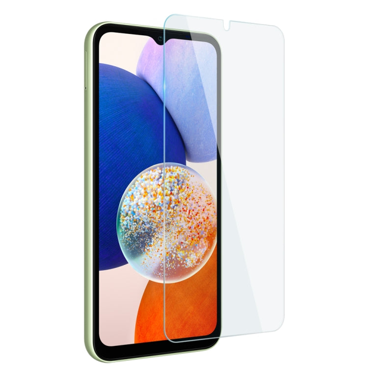 For Samsung Galaxy A14 4G / 5G NORTHJO Transparent TPU Phone Case with Tempered Glass Film(Transparent) - Galaxy Phone Cases by NORTHJO | Online Shopping UK | buy2fix