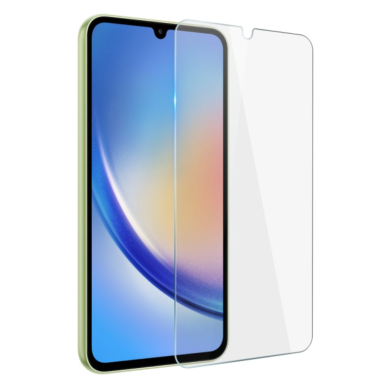 For Samsung Galaxy A34 5G NORTHJO Transparent TPU Phone Case with Tempered Glass Film(Transparent) - Galaxy Phone Cases by NORTHJO | Online Shopping UK | buy2fix