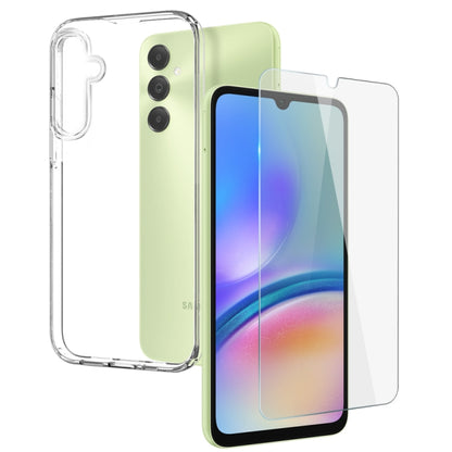 For Samsung Galaxy A05s 4G NORTHJO Transparent TPU Phone Case with Tempered Glass Film(Transparent) - Galaxy Phone Cases by NORTHJO | Online Shopping UK | buy2fix