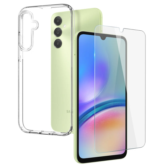 For Samsung Galaxy A05s 4G NORTHJO Transparent TPU Phone Case with Tempered Glass Film(Transparent) - Galaxy Phone Cases by NORTHJO | Online Shopping UK | buy2fix