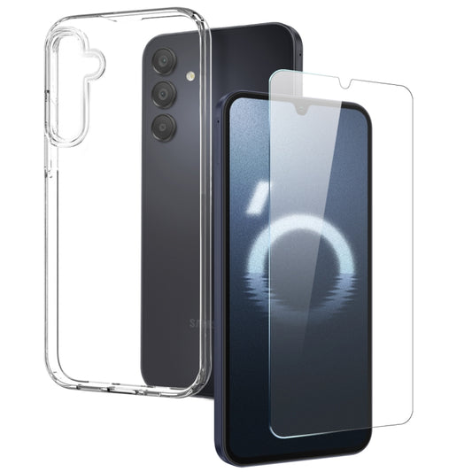 For Samsung Galaxy A16 5G / 4G NORTHJO Transparent TPU Phone Case with Tempered Glass Film(Transparent) - Galaxy Phone Cases by NORTHJO | Online Shopping UK | buy2fix