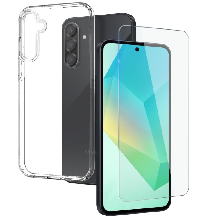 For Samsung Galaxy A36 5G NORTHJO Transparent TPU Phone Case with Tempered Glass Film(Transparent) - Galaxy Phone Cases by NORTHJO | Online Shopping UK | buy2fix