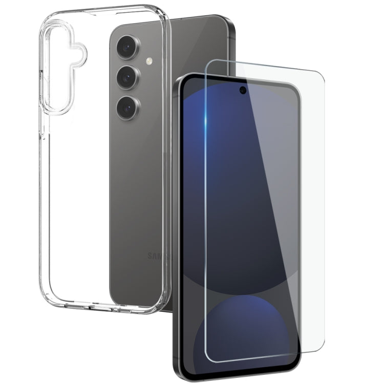 For Samsung Galaxy S24 FE 5G NORTHJO Transparent TPU Phone Case with Tempered Glass Film(Transparent) - Galaxy S24 FE 5G Cases by NORTHJO | Online Shopping UK | buy2fix