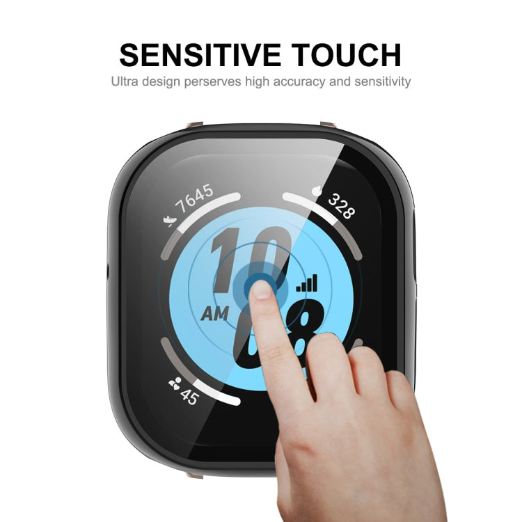 For Honor Watch 4 ENKAY Hat-Prince Full Coverage Tempered Glass Film Integrated PC Watch Cover(Black) by ENKAY