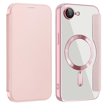 For iPhone 16e Shield MagSafe RFID Anti-theft Leather Phone Case(Pink) - iPhone 16e Cases by buy2fix | Online Shopping UK | buy2fix