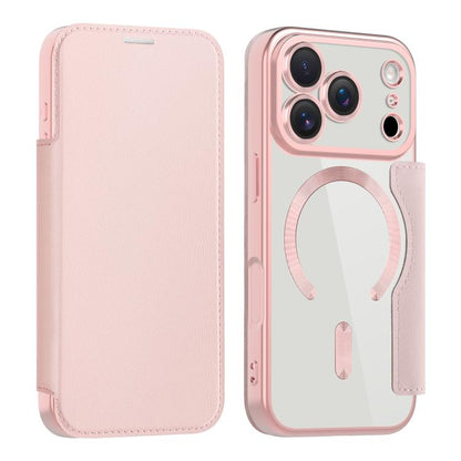 For iPhone 17 Pro Shield MagSafe RFID Anti-theft Leather Phone Case(Pink) - iPhone 17 Pro Cases by buy2fix | Online Shopping UK | buy2fix