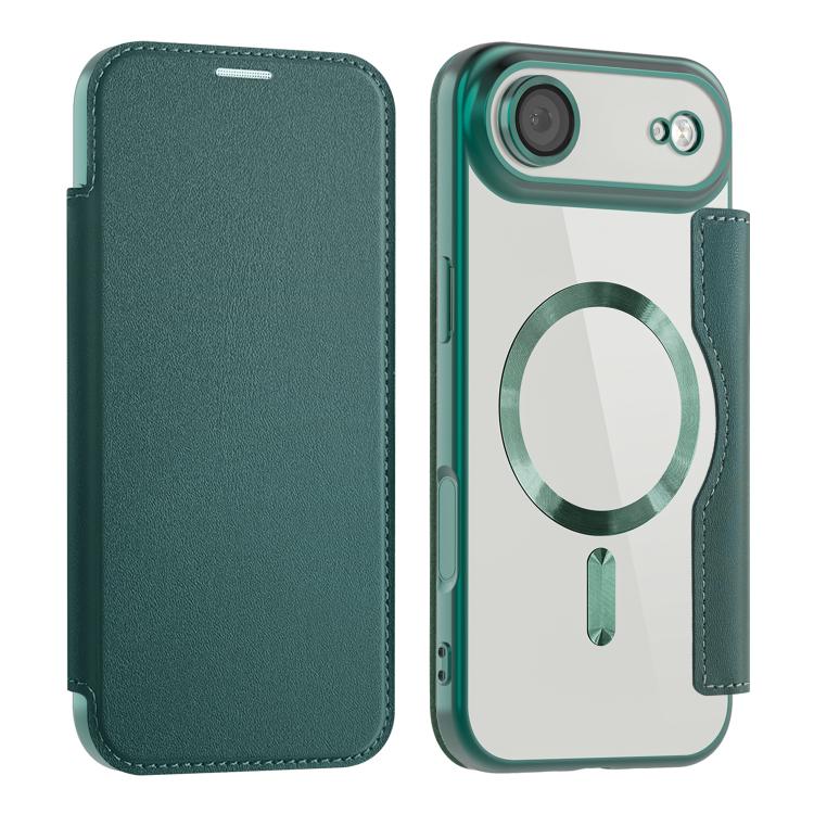 For iPhone Air Shield MagSafe RFID Anti-theft Leather Phone Case(Green) - iPhone Air Cases by buy2fix | Online Shopping UK | buy2fix