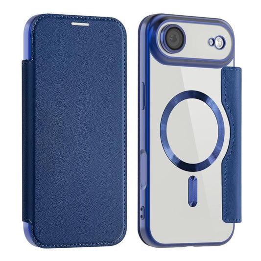 For iPhone Air Shield MagSafe RFID Anti-theft Leather Phone Case(Dark Blue) - iPhone Air Cases by buy2fix | Online Shopping UK | buy2fix