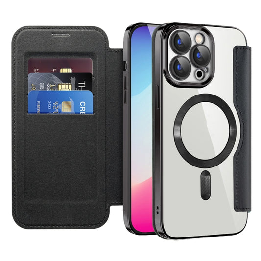 For iPhone 15 Pro Shield MagSafe RFID Anti-theft Leather Phone Case(Pink) - iPhone 15 Pro Cases by buy2fix | Online Shopping UK | buy2fix