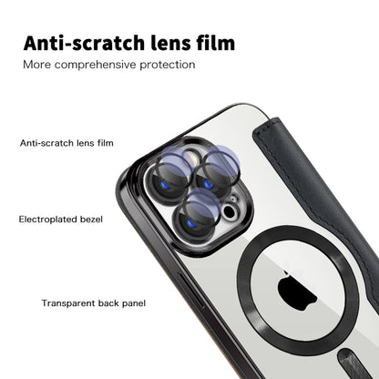 For iPhone 15 Shield MagSafe RFID Anti-theft Leather Phone Case(Black) - iPhone 15 Cases by buy2fix | Online Shopping UK | buy2fix