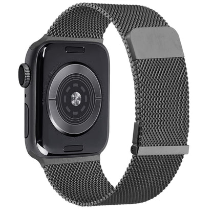 For Apple Watch 3 38mm Milan Double Magnetic Steel Mesh Watch Band(Gray) by buy2fix