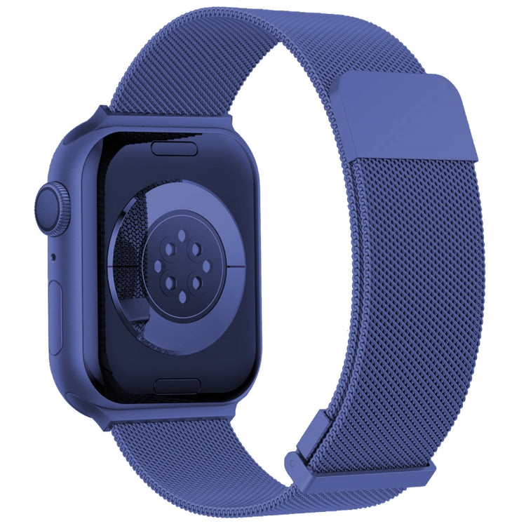 For Apple Watch 2 42mm Milan Double Magnetic Steel Mesh Watch Band(Blue) by buy2fix