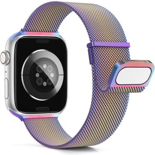 For Apple Watch 2 38mm Milan Double Magnetic Steel Mesh Watch Band(Color) - Watch Bands by buy2fix | Online Shopping UK | buy2fix