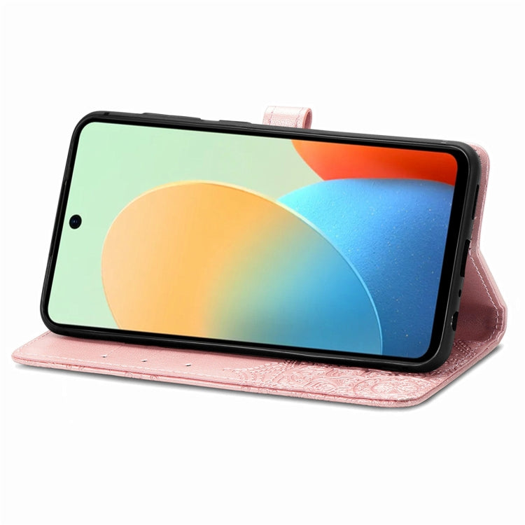 For Tecno Spark Go 2024 Mandala Flower Embossed Leather Phone Case(Rose Gold) by buy2fix