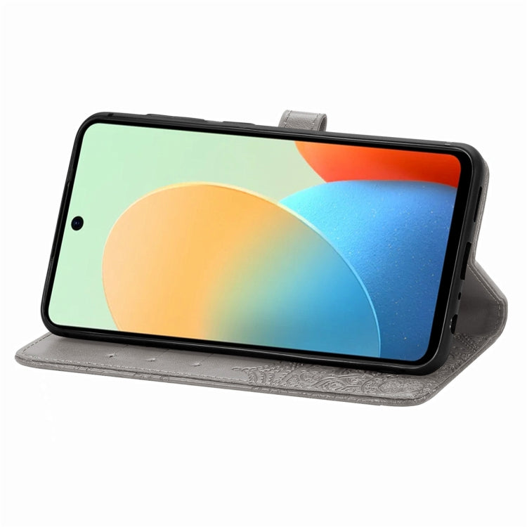 For Tecno Spark Go 2024 Mandala Flower Embossed Leather Phone Case(Gray) by buy2fix