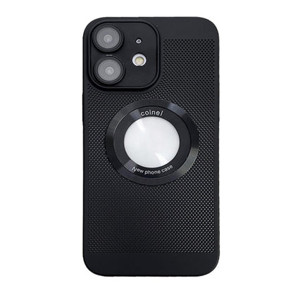 For iPhone 12 Cooling MagSafe Magnifier Phone Case(Black) by buy2fix