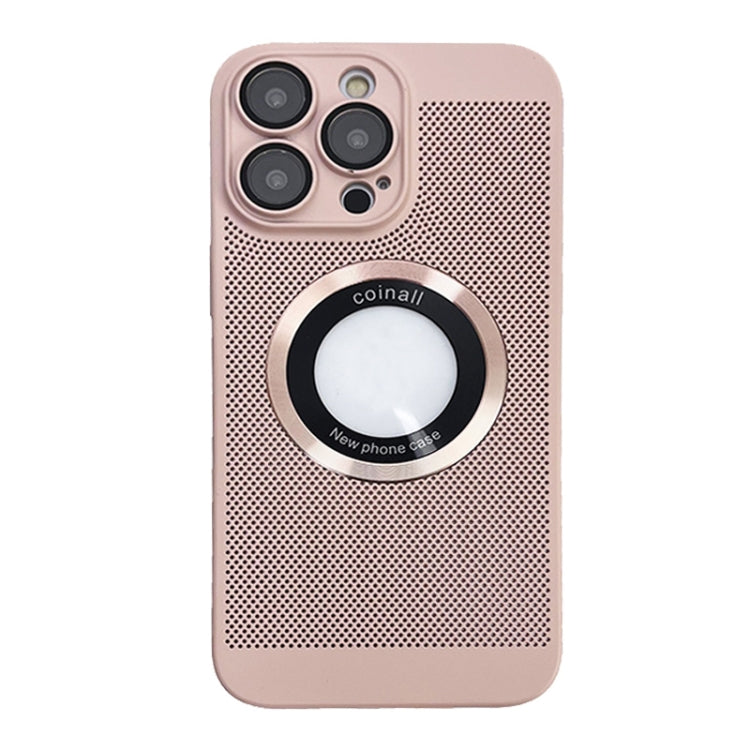 For iPhone 12 Pro Max Cooling MagSafe Magnifier Phone Case(Pink) by buy2fix