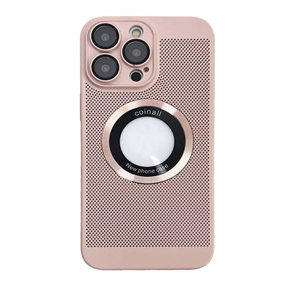 For iPhone 12 Pro Max Cooling MagSafe Magnifier Phone Case(Pink) by buy2fix