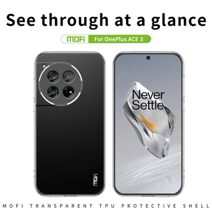 For OnePlus Ace 3 MOFI Ming Series Ultra-thin TPU Phone Case(Transparent) - OnePlus Cases by MOFI | Online Shopping UK | buy2fix