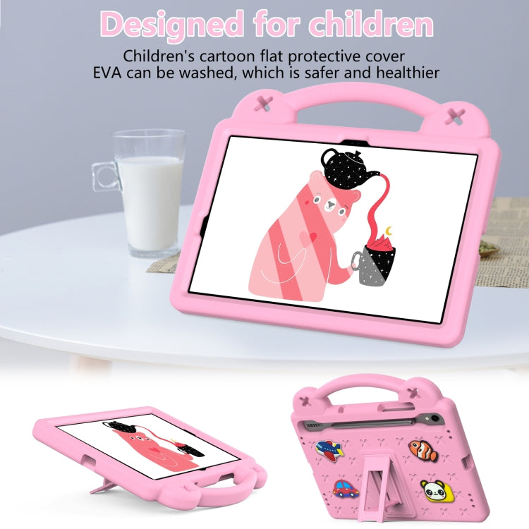For Samsung Galaxy Tab S8 X700 Handle Kickstand Children EVA Shockproof Tablet Case(Pink) by buy2fix