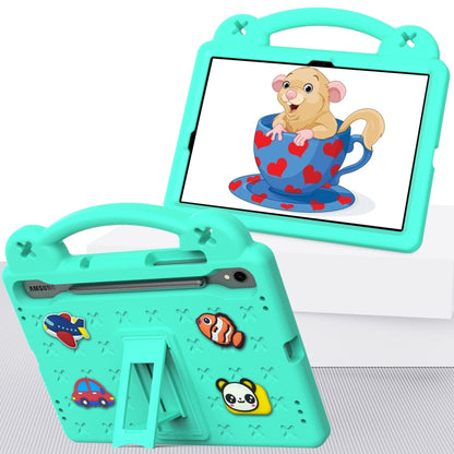 For Samsung Galaxy Tab S8 X700 Handle Kickstand Children EVA Shockproof Tablet Case(Mint Green) by buy2fix