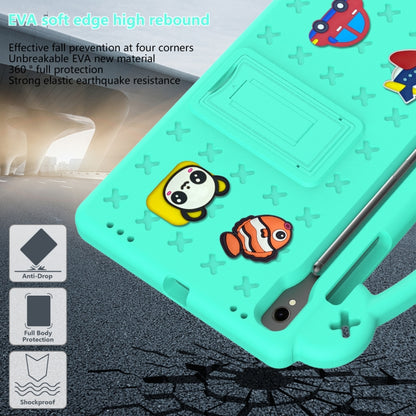For Samsung Galaxy Tab S8 X700 Handle Kickstand Children EVA Shockproof Tablet Case(Mint Green) by buy2fix
