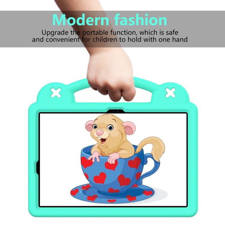 For Samsung Galaxy Tab S8 X700 Handle Kickstand Children EVA Shockproof Tablet Case(Mint Green) by buy2fix