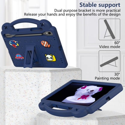 For Samsung Galaxy Tab S8 X700 Handle Kickstand Children EVA Shockproof Tablet Case(Navy Blue) by buy2fix