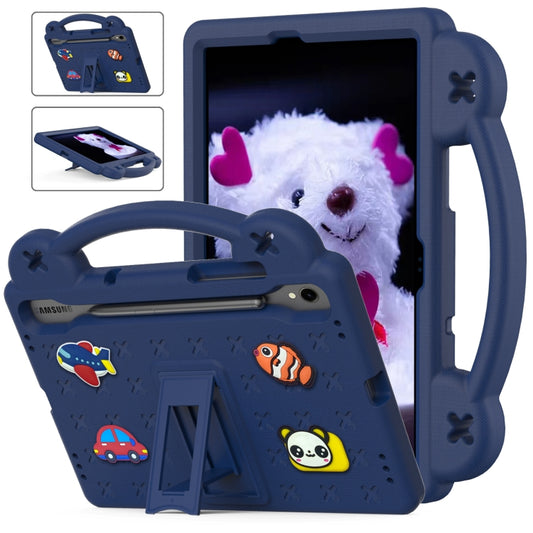 For Samsung Galaxy Tab S7 T870 Handle Kickstand Children EVA Shockproof Tablet Case(Navy Blue) by buy2fix