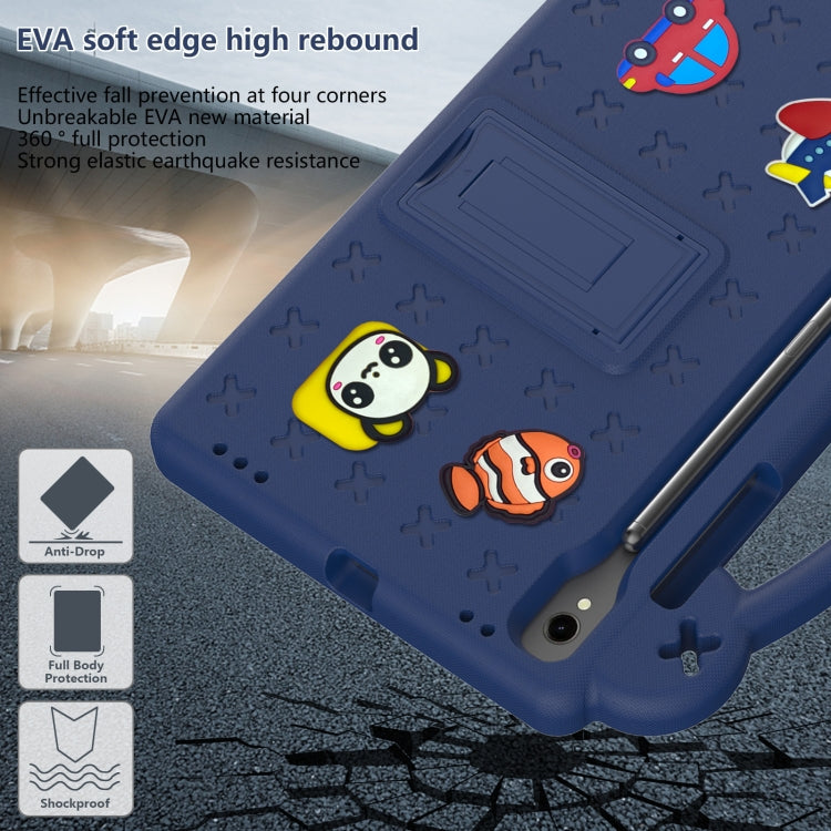 For Samsung Galaxy Tab S7 T870 Handle Kickstand Children EVA Shockproof Tablet Case(Navy Blue) by buy2fix