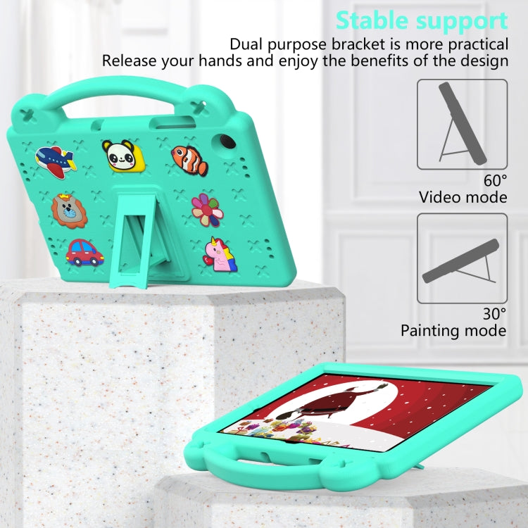 For Samsung Galaxy Tab A11+ / A9+ Handle Kickstand Children EVA Shockproof Tablet Case(Mint Green) by buy2fix