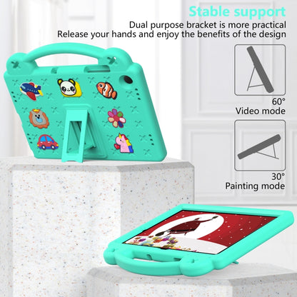 For Samsung Galaxy Tab A11+ / A9+ Handle Kickstand Children EVA Shockproof Tablet Case(Mint Green) by buy2fix